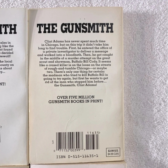 Vintage The Gunsmith All Action Western Romance Novel x4 - Picture 12 of 14